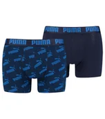 Majtki męskie - PUMA BOKSERKI MĘSKIE BOXERS 2 PARY BLUE/NAVY 935054 02 - Rozmiar: XL - miniaturka - grafika 1