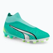 Piłka nożna - Buty piłkarskie męskie PUMA Ultra Match+ LL FG/AG electric peppermint/puma white/fast yellow - miniaturka - grafika 1