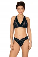 Majtki damskie - RÓŻA Majtki damskie - Figi tango CZARNE r. XL - miniaturka - grafika 1