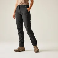 Odzież trekkingowa damska - Regatta Spodnie damskie trekkingowe softshell Geo II Czarny, Rozmiar: 44 Krótkie - miniaturka - grafika 1