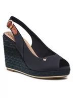 Espadryle damskie - Wrangler Espadryle Reval WL21680A Granatowy - miniaturka - grafika 1