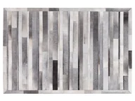 Dywany - Beliani Dywan skórzany jasnoszary 140 x 200 cm AZAY - miniaturka - grafika 1