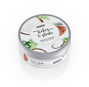 ANWEN Maska Do Włosów Niskoporowatych  Kokos i Glinka, 200 ml - Maski do włosów - miniaturka - grafika 1