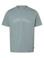 Koszulki męskie - Pepe Jeans T-shirt męski Mężczyźni Bawełna niebieski nadruk, S - miniaturka - grafika 1
