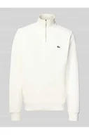 Bluzy męskie - Bluza z kołnierzem o kroju regular fit z czystej bawełny - Lacoste - miniaturka - grafika 1