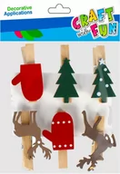 Zabawki kreatywne - Craft With Fun, Ozdoba dekoracyjna klamerki Mix, Boże Narodzenie, 501911 - miniaturka - grafika 1