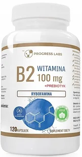 Progress Labs, Witamina B2 + Prebiotyk, 120 kaps. - Witaminy i minerały Progress Labs, Witamina B2 + Prebiotyk, 120 kaps. - Witaminy i minerały - miniaturka - grafika 1