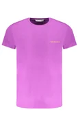 Koszulki męskie - FIOLETOWY T-SHIRT MĘSKI Z KRÓTKIM RĘKAWEM TRUSSARDI - miniaturka - grafika 1
