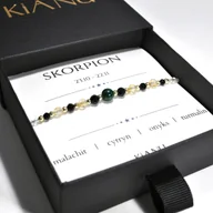Bransoletki - Bransoletka KiANU - SKORPION Znak Zodiaku Kamienie Prezent na Urodziny - miniaturka - grafika 1