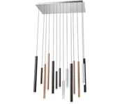 Lampy sufitowe - Redo 01-2057 - LED Żyrandol na lince MADISON 14xLED/4W/230V chrom błyszczący/czarne/miedź - miniaturka - grafika 1