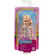 Lalki dla dziewczynek - Lalka Barbie Chelsea i przyjaciele Sukienka w tęczę Mattel - miniaturka - grafika 1