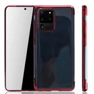 Etui i futerały do telefonów - Etui na telefon Samsung Galaxy S20 Ultra Red - Clear - TPU Silicone Case Backcover w kolorze przezroczystej czerwieni - miniaturka - grafika 1