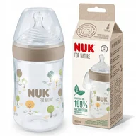 Butelki dla niemowląt - NUK BUTELKA SMOCZEK SILIKONOWY 260ml M FOR NATURE - miniaturka - grafika 1