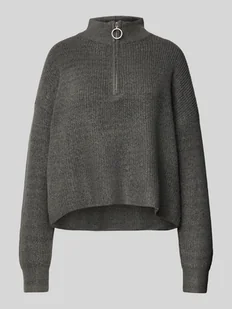Sweter z dzianiny z kołnierzem model ‘NEWALICE’ - Swetry damskie - miniaturka - grafika 1