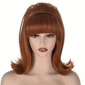 Pozostałe akcesoria fryzjerskie - TEMU Peruka Hairjoy dla Kobiet z Blond Grzywką - Styl Pinup z Lat 70. Beehive z Lat 60., Vintage Rubble, Regulowany Rozmiar, Włókno Odporność na - miniaturka - grafika 1