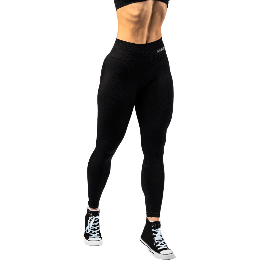 Legginsy damskie Nebbia TOTALLY SEAMLESS High-Waist Leggings MAXIMUM PUSH-UP 302 black XS