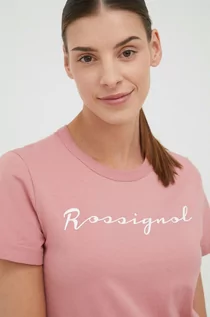 Koszulki i topy damskie - Rossignol t-shirt bawełniany kolor różowy - grafika 1