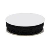 Prace ręczne dla dzieci - Wstążka Koronka Czarna 16mm x 5y - miniaturka - grafika 1
