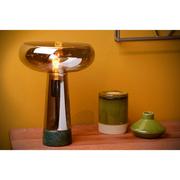 Lampy stojące - Lucide Stojąca LAMPKA stołowa LISTELLE 03528/01/65 szklana LAMPA biurkowa szara zielona 03528/01/65 - miniaturka - grafika 1