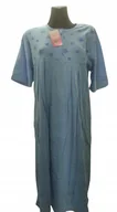 Piżamy damskie - DAMSKA KOSZULA NOCNA NIEBIESKA KRÓTKI RĘKAW XL - miniaturka - grafika 1