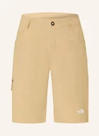 Spodenki damskie - The North Face Szorty Trekkingowe Exploration beige - miniaturka - grafika 1