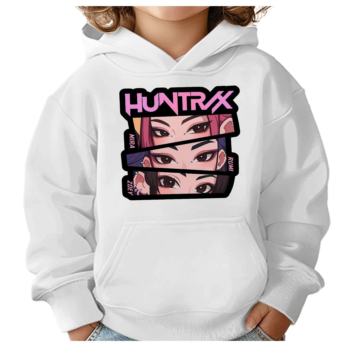 BLUZA DZIECIĘCA KPOP DEMON HUNTERS HUNTRIX 110-116 Z KAPTUREM BAWEŁNIANA