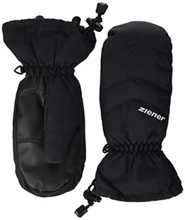 Ziener LETTERO AS MITTEN glove junior rękawiczki narciarskie/do sportów zimowych, wodoszczelne, oddychające, czarne (czarne), 6 - Rękawiczki - miniaturka - grafika 1