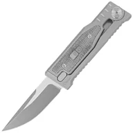 Noże - Nóż grawitacyjny Reate Mini EXO OTF Gravity Drop Point Bead Blasted Titanium/Black Micarta, Stonewashed CPM 3V - miniaturka - grafika 1