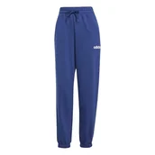 Spodnie rowerowe - adidas Kobiety ESSENTIALS LINEAR FRENCH TERRY CUFFED PANTS, dark blue/white, XS - miniaturka - grafika 1