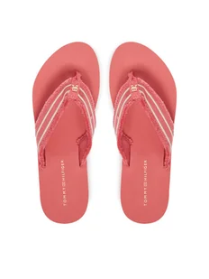 Tommy Hilfiger Japonki TH Webbing Beach Sandal FW0FW08739 Koralowy - Klapki i japonki damskie - miniaturka - grafika 1