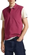Koszulki męskie - Pepe Jeans Męska koszulka polo Longford, Czerwony (rozgnieciona jagoda), L - miniaturka - grafika 1