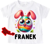 Koszulki dla dziewczynek - Koszulka z imieniem dla dziecka na Wielkanoc - miniaturka - grafika 1