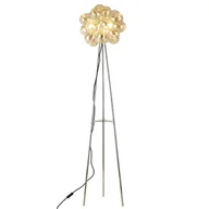 Lampy stojące - Lampa podłogowa BALOON TRIO, chrom + szkło koniakowe - miniaturka - grafika 1