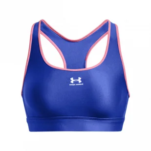 Biustonosz treningowy Under Armour UA HeatGear Mid Padless - niebieski - Biustonosze - miniaturka - grafika 1