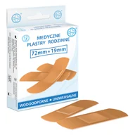 Apteczki i materiały opatrunkowe - Testeo, plastry wodoodporne z opatrunkiem, cieliste, 19 mm x 72 mm, 12 sztuk - miniaturka - grafika 1