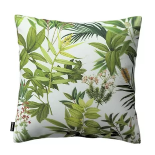 Dekoria pl Poszewka Kinga na poduszkę zielono-czerwona rośliność na białym tle 50 × 50 cm Tropical Island 102-143-69 - Poszewki na poduszki - miniaturka - grafika 1