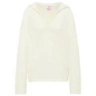 Swetry damskie - IZIA Damski sweter z dzianiny mahisha, biały wełniany, M/L, biały (wollweiss), M-L - miniaturka - grafika 1