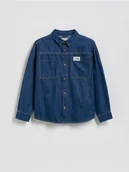 Bluzki dla chłopców - Reserved - Jeansowa koszula - granatowy - miniaturka - grafika 1