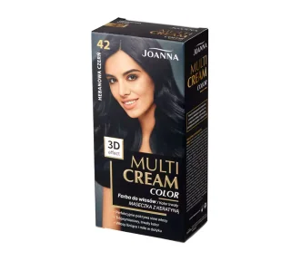 Joanna Multi Cream 3D 42 Hebanowa Czerń - Farby do włosów i szampony koloryzujące - miniaturka - grafika 1