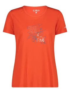 Koszulki sportowe damskie - CMP Koszulka funkcyjna w kolorze pomarańczowym - grafika 1