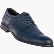 Półbuty męskie - Półbuty Wizytowe Męskie Skórzane Buty Eleganckie Granatowe Rosetti 45 Granatowy - miniaturka - grafika 1