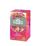 Herbata - Ahmad Tea Peach & Raspberry Herbata 20 Torebek - miniaturka - grafika 1