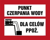 Systemy ekspozycyjne i znaki informacyjne - BC141 PUNKT CZERPANIA WODY DLA CELÓW PPOŻ, FN - FOLIA SAMOPRZYLEPNA; (250X200MM) - miniaturka - grafika 1