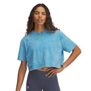 Damski t-shirt basic Under Armour UA Rival Wash SS - niebieski - Koszulki i topy damskie - miniaturka - grafika 1