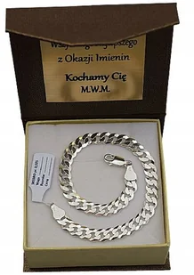 Bransoletka Srebrna Pancerka 6,50 Mm+grawer Gratis - Bransolety męskie - miniaturka - grafika 1