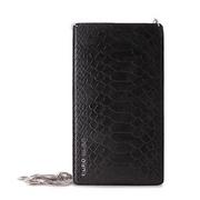 PURO GLAM Chain - Etui uniwersalne do smartfonów z 2 kieszeniami na karty w/sliver chain XXL (czarny) PGPCCHAIN1XXL