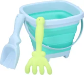 Zabawki do piasku - Wiaderko składane silikonowe do piasku EDDY TOYS 3el - miniaturka - grafika 1
