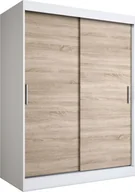 Szafy - MKPOL Szafa przesuwna MODUO COMFORT 150 biała mat/dąb sonoma gładka - miniaturka - grafika 1