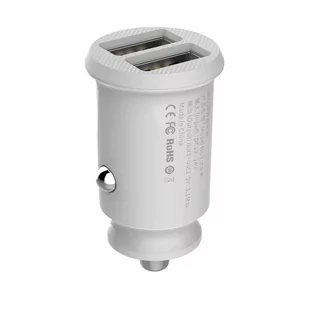 Baseus Grain Car Charger mini ładowarka samochodowa 2x USB 3.1A biały (CCALL-ML02) - Ładowarki samochodowe - miniaturka - grafika 3