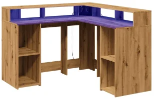 Narożne biurko gamingowe z nadstawką LED Z9-A04 - Biurka gamingowe Narożne biurko gamingowe z nadstawką LED Z9-A04 - Biurka gamingowe - miniaturka - grafika 1